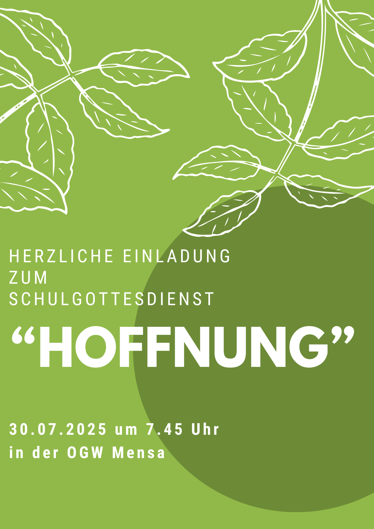 Schulgottesdienst am letzten Schultag